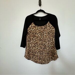 2/$30 Torrid cheetah print 3/4 sleeve casual tee.  Size M/L 10 (torrid size 00)